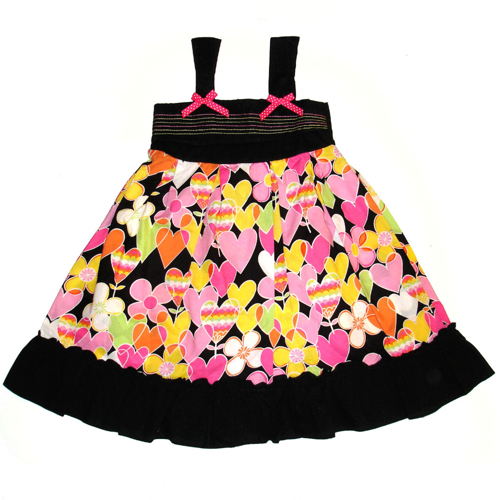 NWOT - KALULA KIDS ~HEARTS & FLOWERS SUN DRESS~